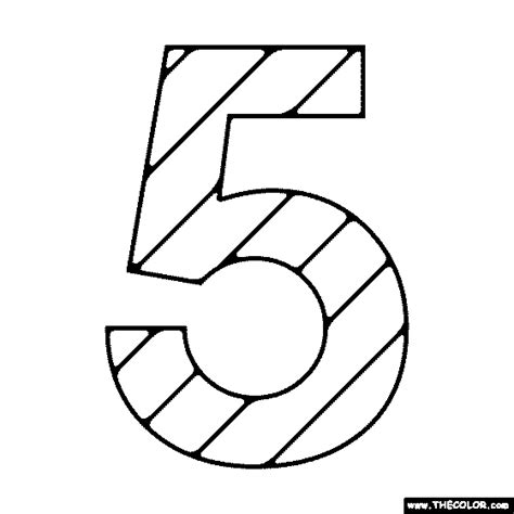 number  colouring page