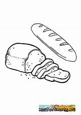 Bread Coloring Pages Loaf sketch template