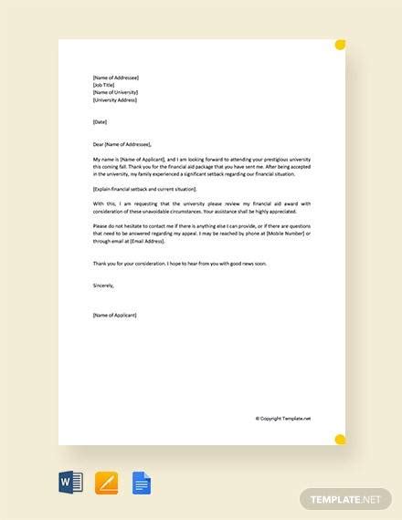 sample letter requesting financial assistance    letter