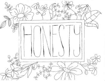 honesty character coloring page  katie richardson tpt