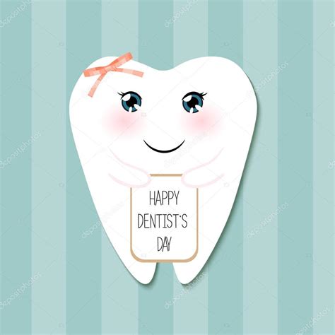 linda tarjeta de felicitación feliz día del odontólogo como sonriendo