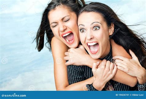 Girls Screaming Excitement Stock Image Image Of Girls 19424741