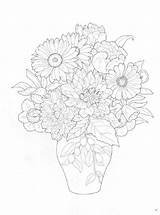 Bouquets Coloring Kids Fun Votes sketch template