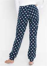 lange pyjamabroek met een verstelbaar tunnelkoord donkerblauw gestippeld