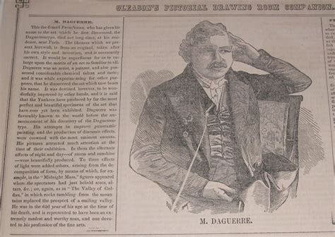 louis daguerre obituary 1851 obit gleasons newspaper