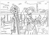 Carnival Coloring Venice Pages Stress Anti Zen Adult Adults Exclusive Marion Color sketch template