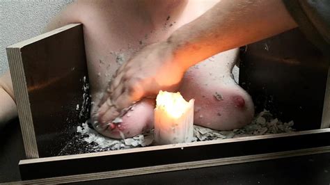 the tit torture device extrem hot candle wax part 2 35