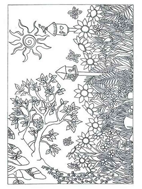 nature coloring pages  adults printable