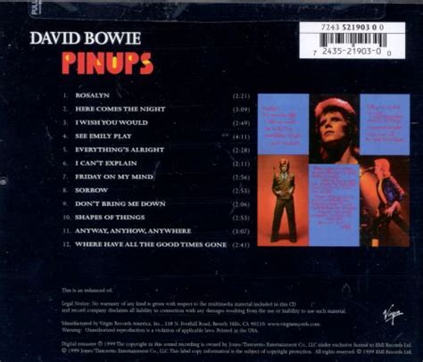 pin ups david bowie songs reviews credits allmusic