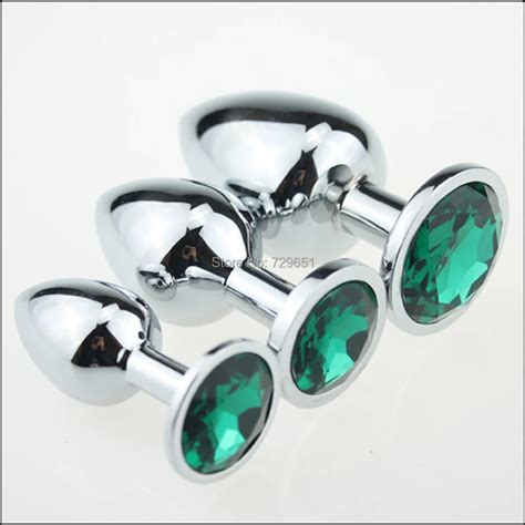 2016 Hot 3pcs Lot Jewelry Anal Plug Steel Metal Butt Plug G Spot