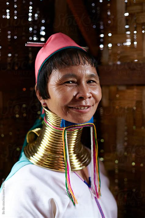 portrait  long neck woman  myanmar  bo bo stocksy united