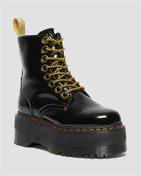 dr martens black jadon max platform vegan leather boots modesens