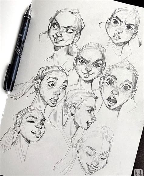 Drawing Face Expressions Drawing Faces Disney Expressions Cartoon