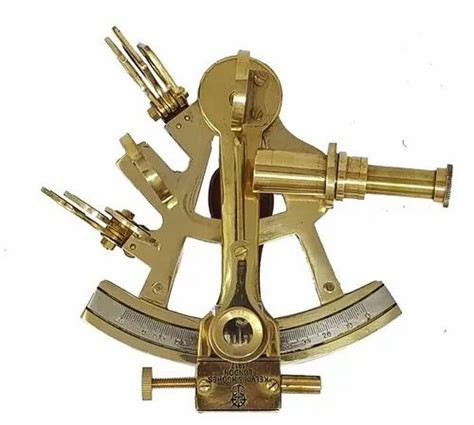 brass nautical vintage sextant replica in wooden box 4 inches at rs