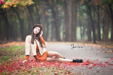xxx nude girls park hyun sun autumn orange dress