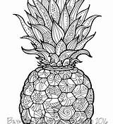 Mandala Pineapple sketch template