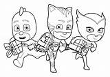 Pj Masks Coloring Pages Kids Children Beautiful Characters Tv sketch template