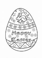 Easter Coloring Holiday Pages Happy Related sketch template