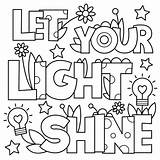 Coloring Shine Light Let Pages Jesus Kids Bible Pumpkin School Sunday Printable Sheets Church Word Halloween Preschool Activities Quotes Before sketch template