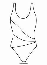 Badpak Badeanzug Swimsuits Malvorlage Printable Coloringpage Tuttodisegni Bagno sketch template