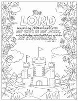 Psalm Bible Psalms Sheets Scripture Verses Sundayschool Overcoming Faith Fortress sketch template
