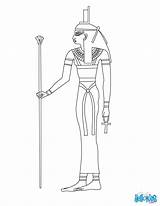 Coloring Egyptian Isis Pages Goddess Egypt Gods Hathor Para Ancient God Diosa Colorear Hellokids Deity Goddesses Egipto Kids Egipcia Print sketch template
