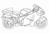 Hayabusa Line Busa Drawing Side Paint Template Bike sketch template