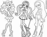 Monster Coloring High Pages Doll Girl American Printable Polly Dolls Pocket Sheets Print Color Clawdeen Girls Kids Wolf Draculaura Dibujos sketch template