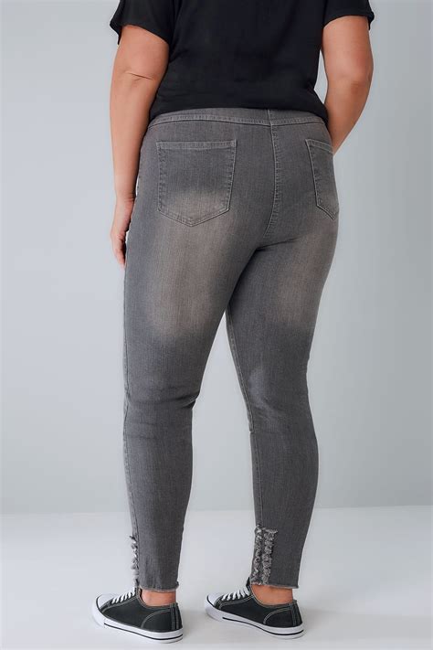 Limited Collection Grey Skinny Jeans With Frayed Detail