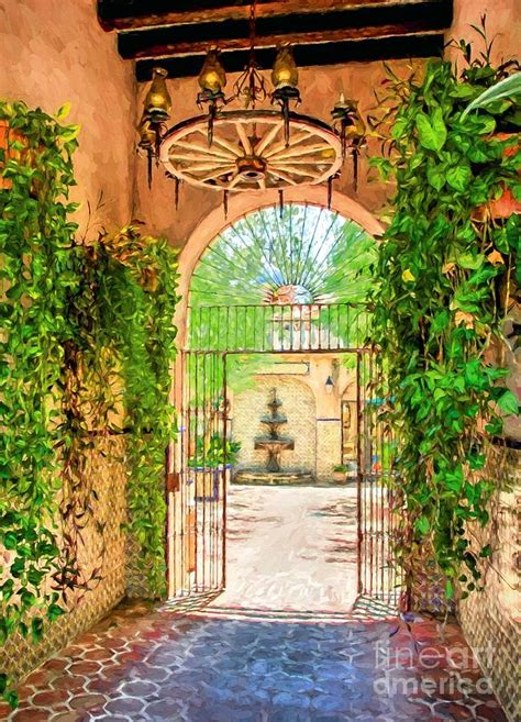 courtyard entrance  sedona arizona photograph  mel steinhauer fine art america