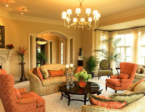orange living room designs decorating ideas design trends