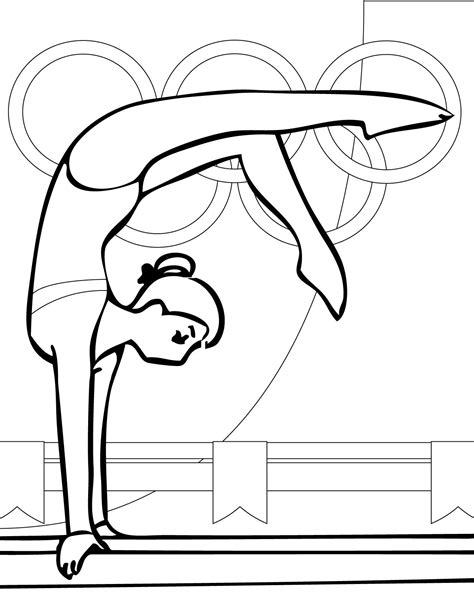 gymnastics coloring pages printable easy  color print color craft