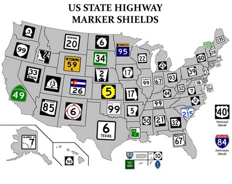 american highways  visual guide   road sign designs numbering systems  invisible