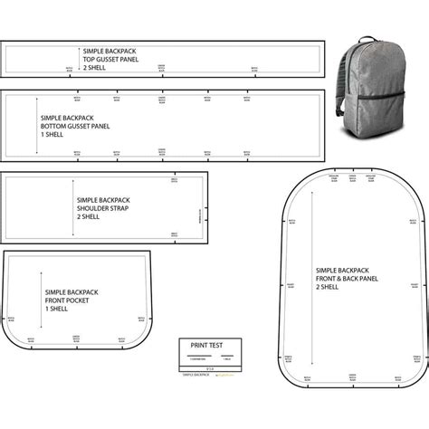simple series backpack templatepattern diy myog ripstop   roll