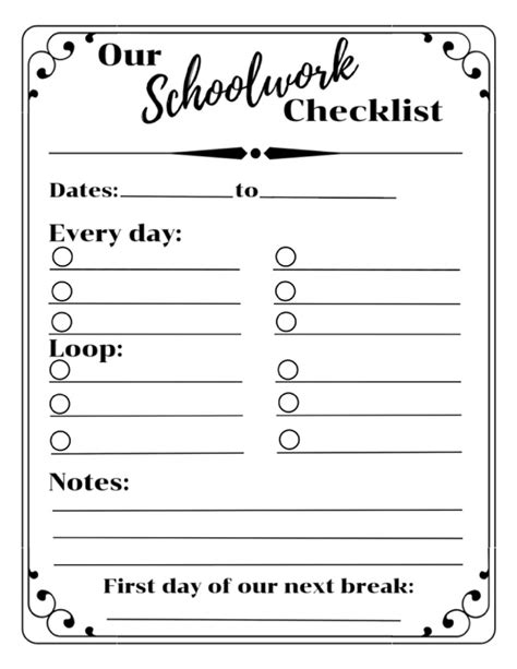 homeschooling   loop schedule  printable cottage chronicles