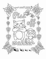 Coloring Pages Adult Swear Color Sheets sketch template