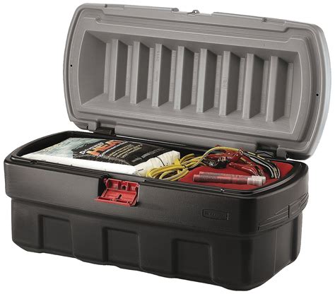 rubbermaid actionpacker lockable storage box  gallon grey  black  buy