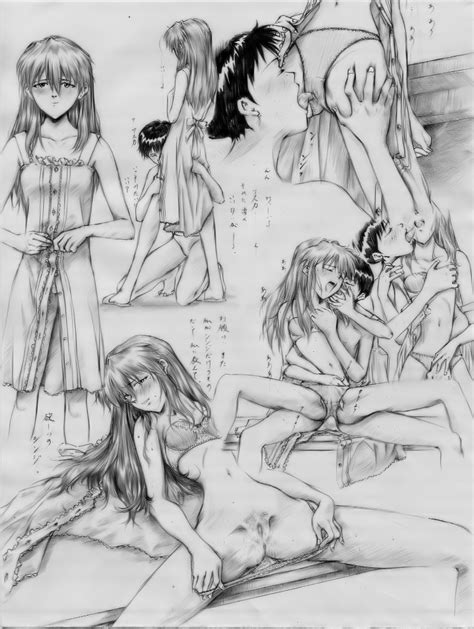 Souryuu Asuka Langley And Ikari Shinji Neon Genesis Evangelion Drawn