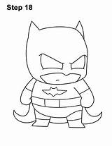 Batman Mini Draw Chibi Drawing Little Step Marker Permanent Carefully Pen Lines Using Go After Over Make sketch template