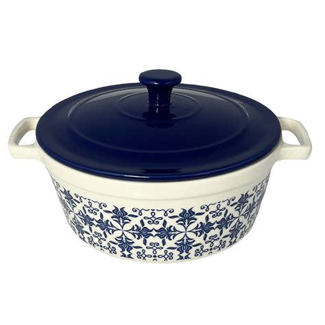 le regalo stoneware casserole  lid style asia