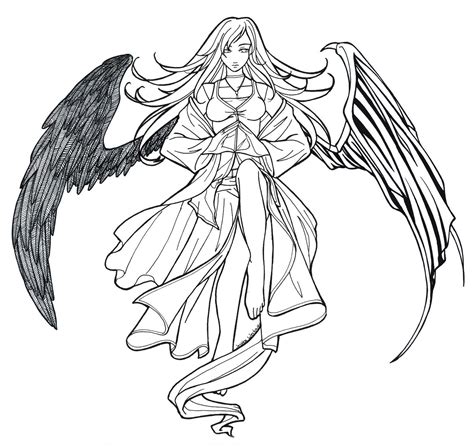 angel anime drawing  getdrawings