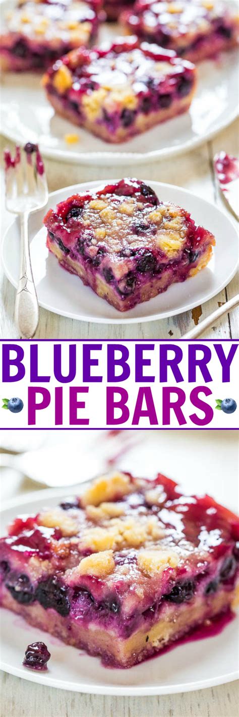 blueberry pie bars easy blueberry dessert averie cooks recipe