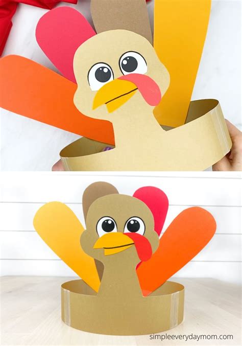 printable turkey headband craft template printable word searches