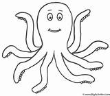 Coloring Octopus Sea Pages Marine Bigactivities Kids Print Clipart Life sketch template