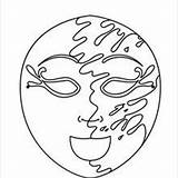 Masks Coloring Mask Pages Masquerade La Pintar Cerca Moon Frog sketch template
