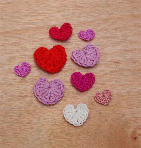string theory crochet  mini heart crochet pattern  valentines