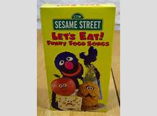 Sesame Street LET'S EAT FUNNY FOOD SONGS VHS VIDEO