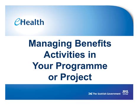 managing benefits activities