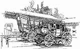 Stagecoach Prairie Schooner Clipart Coach Stage Coloring Pages Old Etc Template Usf Edu Tiff Resolution sketch template
