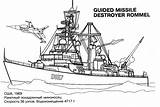 Bateau Coloriage Battleship Destroyer Colorier Coloriages sketch template